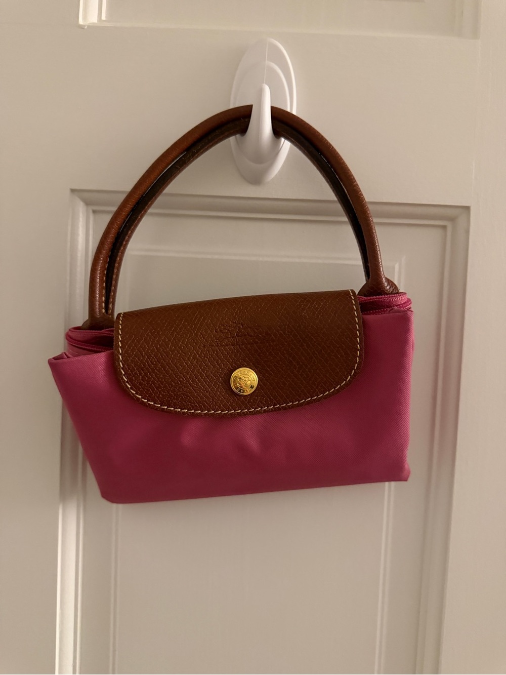 Longchamp Le Pliage Original S Handbag Pink Fuchsia - Picture 2 of 10